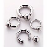 Screw on ball rings great for PA piercings Jewelry, Silver r