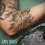 Honeysuckle tattoo by Amy Ross at Sacred Lotus Tattoo in Ash