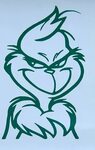2X GRINCH FACE GREEN VINYL DECAL CHRISTMAS STICKERS NEW 22 C