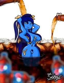 pepsiwoman, pepsi, rule 63, ass, bath, bathing, belly button, big ass, big ...