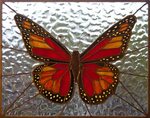 Monarch Stained glass butterfly, Glass mosaic art, Stained g