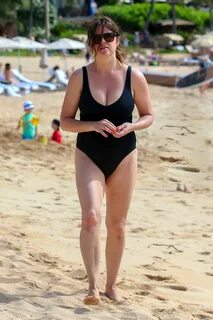 Tiffani Amber Thiessen in Black Swimsuit 2016 -04 GotCeleb