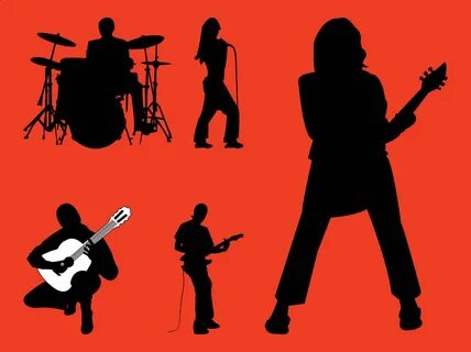 Rock Band Silhouettes Graphics Vector Art & Graphics freevec