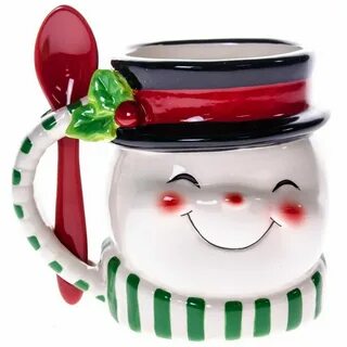 Snowman Mug & Spoon Set : Jingle & Mingle Snowman mugs, Mugs