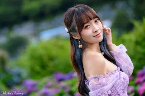 Asian girl hair lavender
