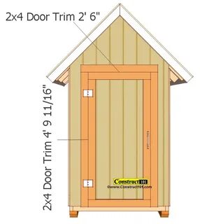 Small Garden Shed Plans 4'x4' Gable Shed - Construct101