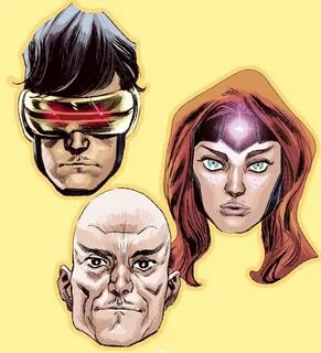 The X-Men - Professor X, Cyclops and Jean Grey by Rafael Alb