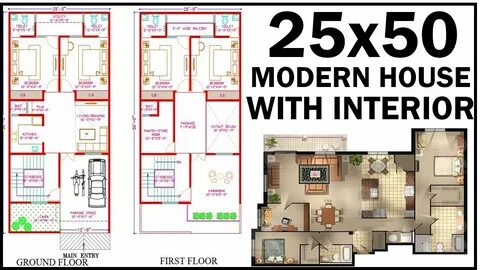 25X50 House Plan With Interior East facing House plan Gopal 