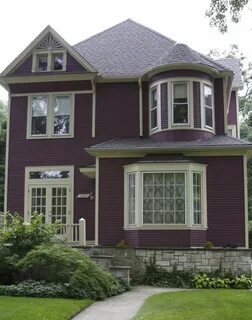 Purple house House exterior, Outside house paint colors, Out