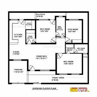 House Plan for 60 Feet by 50 Feet plot (Plot Size 333 Square