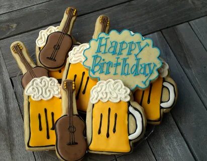 Guitar and Beer Stein Cookies