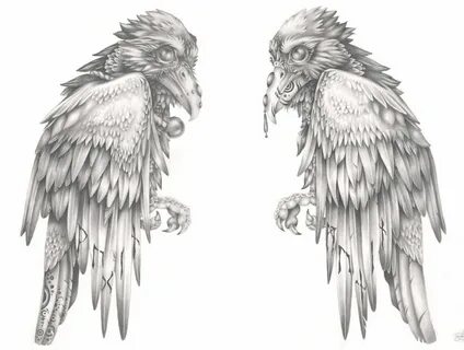 Odin's ravens, Odin's ravens tattoo, Raven tattoo