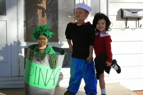 Kids Halloween Costumes: Popeye, Olive Oil, and a Can of Spi