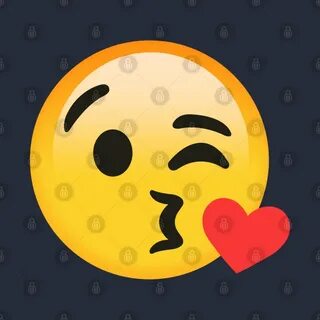 Emoji Kiss Wink Heart Blowing Kiss Emoji For Girls - Kiss Em