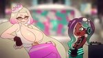 Pearl Is Having Fun Behind Marina (splatoon) manyakis