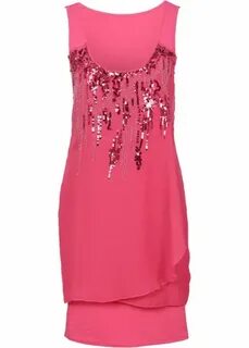 Коктейльное платье с пайетками (светлый ярко-розовый) - купи