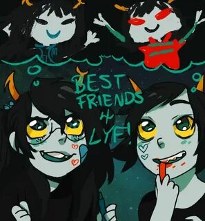 Vriska and Terezi as kids, by pancakestein oh my god this Ho