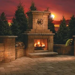 Victorian Stone Outdoor Wood Burning Fireplace Kit Diy outdo
