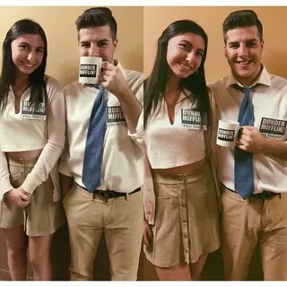 Jim and Pam office costume Office halloween costumes, Colleg