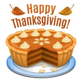 Happy Thanksgiving Card, Poster, Background with Pumpkin Pie