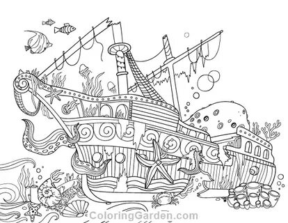 Pirate Ship Line Drawing at PaintingValley.com Explore colle