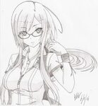 Anime Girl Drawing With Glasses