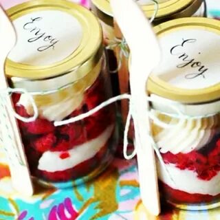 The Details on Instagram: "Cake in a jar wedding favours (oc