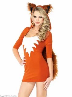 Fox, costume dress, faux fur, tail, ears