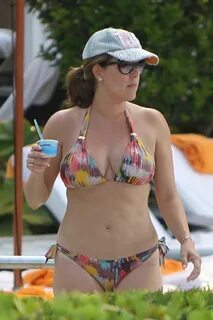 Alicia Machado in Bikini on the pool in Miami GotCeleb