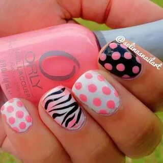 Hot Summer Nail Art Tutorial Videos Dots nails, Zebra print 