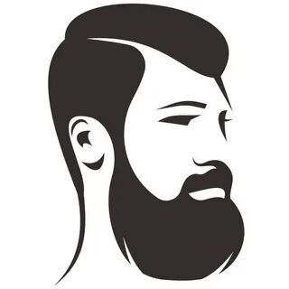 Man with beard silhouette clip art Free SVG