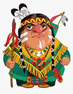 Transparent Indian Clipart - Cartoon Native American Png, Pn