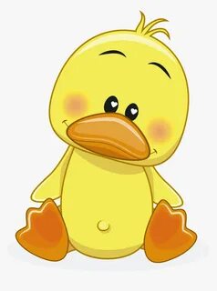 Little Yellow Cartoon Donald Vector Duck Drawing Clipart - C
