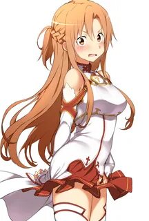 Safebooru - 1girl asuna (sao) blush braid breastplate breast