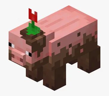 Muddy Pig - Minecraft Pig Black, HD Png Download - kindpng