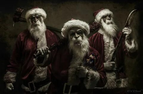 Holiday Christmas Santa Axe Dark Creepy Wallpaper Christmas 