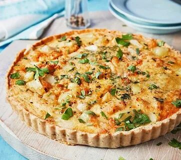 Tasty pastry: Crab and potted shrimp quiche with cheese past