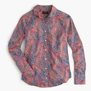 J.Crew - Club collar perfect shirt in Liberty Art Fabrics Fe