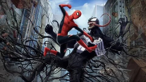 Venom Spiderman Fight - 3840x2160 - Download HD Wallpaper - 