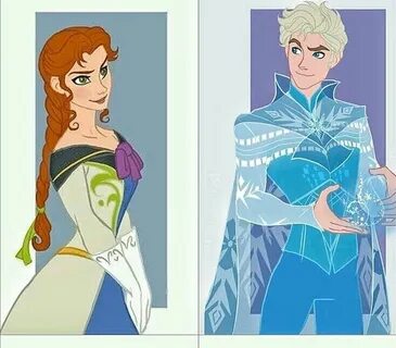 Hans x Elsa Helsa / Hansla / iceburns Fire & Ice genderbend 