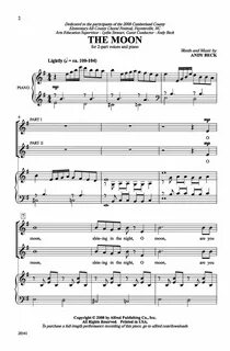 The Moon (Two-Part ) by Andy Beck Choral sheet music, Moon, Sheet music