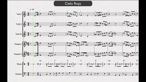 Cielo Rojo - Mariachi Partituras - Violin - Trompeta - Vihue