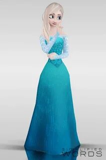 Queen Elsa with her hair down (no braid) Long hair styles, E