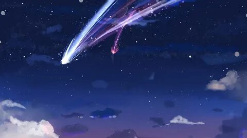 Comet Titania Anime scenery wallpaper, Sky anime, Cute galax