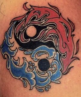 fire and water yin yang Yin yang tattoos, Tattoos, Dragon yi
