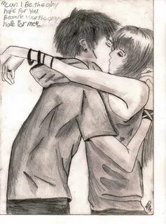 Cute Emo Couple Drawings Related Keywords & Suggestions - Cu