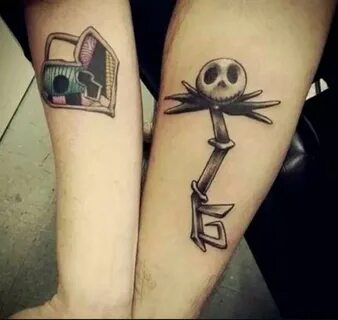 His and her jack and sally tattoo Disney couple tattoos, Dis
