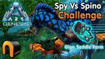 ARK Genesis SPY Vs SPINO Challenge Giga Saddle Farm - YouTub