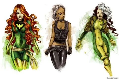 Jean, Storm, & Rogue - Women of the X tagahanga Art (1314002