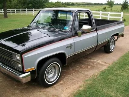 80s two toned dark blue and silver ford pickups Chevrolet Si